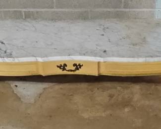 French Provincial Marble Top Coffee Table