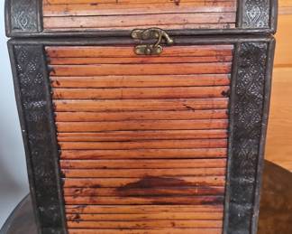 Bamboo and Metal Accent Chest