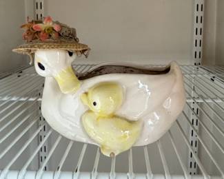 Napco White Duck  Duckling Planter