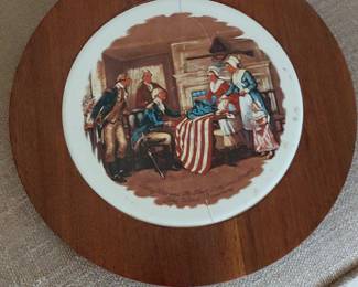 John Ward Dunsmore Betsy Ross and the First American Flag Decorative Plate