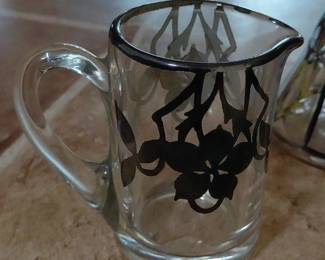 Glass creamer, sugar, and decanter set third image