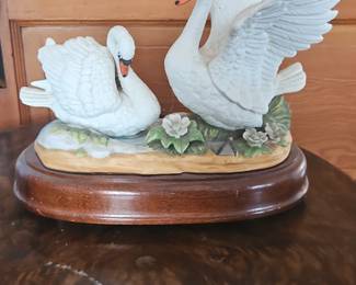 Porcelain Swan Figurine