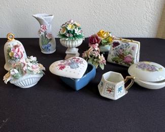 Porcelain Floral Figurines