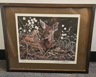 Fawn in Flowers Limited Edition Print