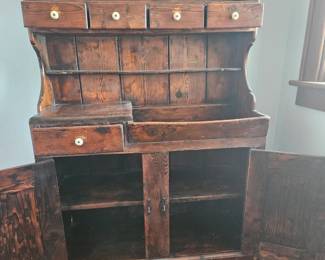 Pine Dry Sink with Hutch third image