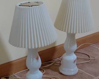 Vintage Milk Glass Lamps second image