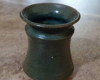 Green Glazed Ceramic Vase