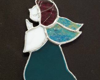 Stained Glass Angel Ornament second image