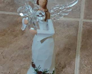 Angel with Pinecones Figurine