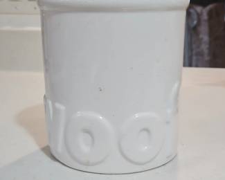 White Ceramic woofUtensil Holder