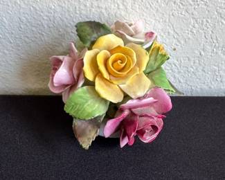 Bone China Rose Bouquet Figurine