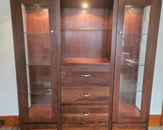 Amish China Cabinet with Drawers