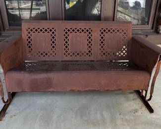 Vintage Bunting Metal Glider Bench