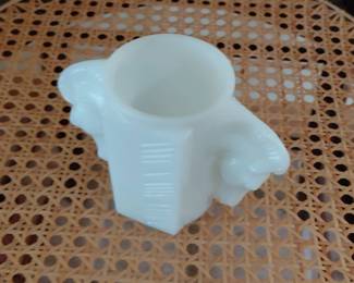 Milk Glass Horse Head Vase second image