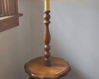 Vintage Barley Twist Floor Lamp with Table