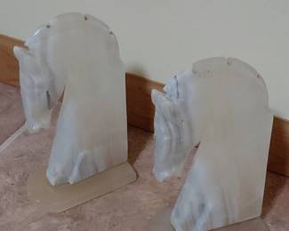 Onyx Horse Head Bookends