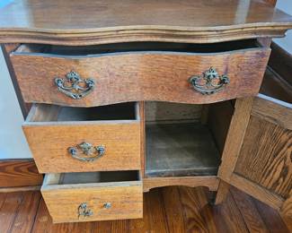 Oak Washstand with Towel Bar third image