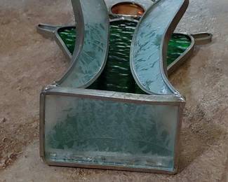 Green Stained Glass Angel Suncatcher third image