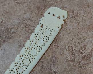 Carved Celluloid Elephant Letter Opener second image