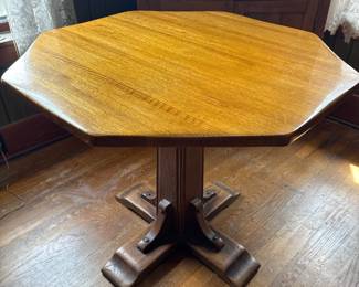 Octagonal Oak Side Table