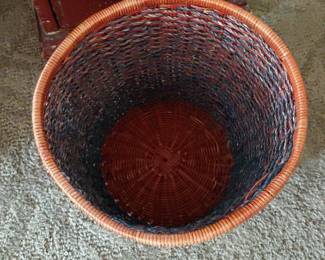 Woven Waste Bin with MultiColor Threads second image