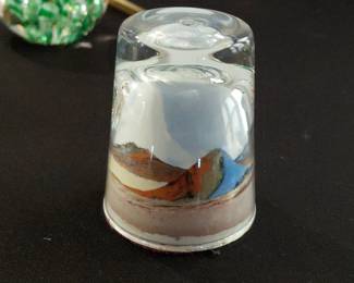 Layered Sand Landscape Glass Shot Glass Souvenir
