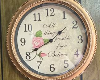Inspirational Rose Wall Clock
