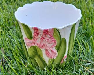 Embossed Floral Planter Bowl