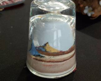 Layered Sand Landscape Glass Shot Glass Souvenir third image