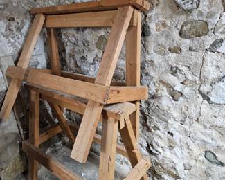 Wooden Sawhorses Pair second image