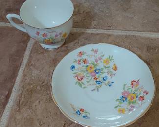 Floral Teacup and Saucer