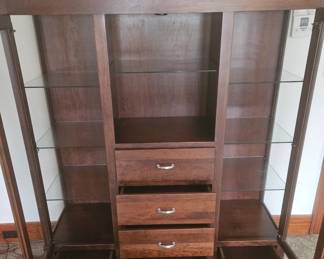 Amish China Cabinet with Drawers third image