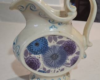 Ceramic Pitcher Floral Design
