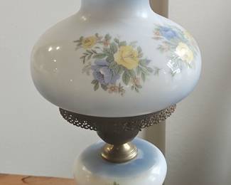Floral Hurricane Lamp