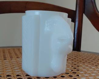 Milk Glass Horse Head Vase third image