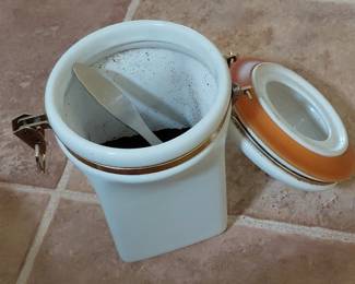 White Gevalia Coffee Canister fourth image