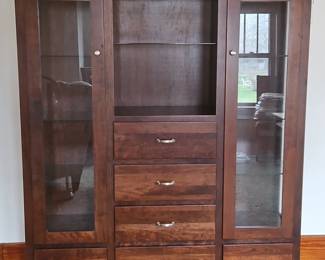 Amish China Cabinet with Drawers second image