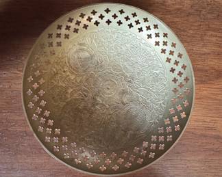 Indian Brass Floral Plate