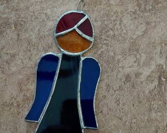 Stained Glass Angel Ornament second image