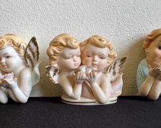 Vintage Cherub Figurines Set