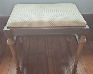 Vintage Upholstered Piano Bench