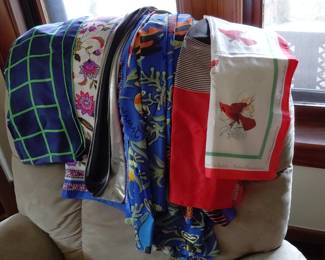 Assortment of Fashion Scarves including Cardinal and Floral Prints