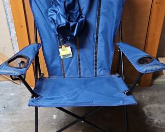 Blue Folding Camp Chairs Set of 