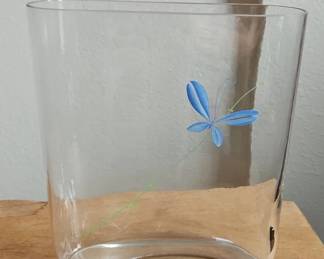Glass Vase with Butterfly