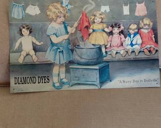 Diamond Dyes A Busy Day in Dollville Lithograph