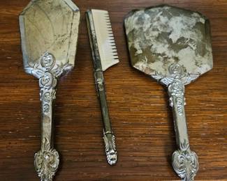 SilverPlated Vanity Set second image