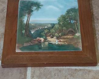 Framed Landscape Art Tile