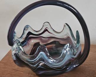 MuranoStyle Glass Basket