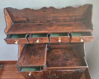 Pine Dry Sink with Hutch second image