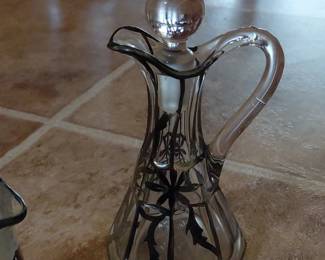 Glass creamer, sugar, and decanter set fifth image